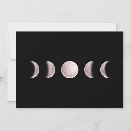 Black & Blush Moon | hemels repetitiediner Kaart (Achterkant)