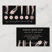 Black Blush Pink Eyelash Curl Makeup tools loyalit Visitekaartje (Voorkant / Achterkant)
