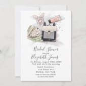 Black Blush Pink Franse Mode Vrijgezellenfeest Kaart (Voorkant)