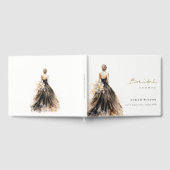 Black Blush Waterverf Trouwjurk Vrijgezellenfeest Gastenboek (Volledig)