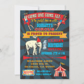 Black Board Verjaardag Circus Party Uitnodigingen