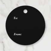 Black Boarder Black Cats Tombstone Tree Halloween Bedankjes Labels (Achterkant)