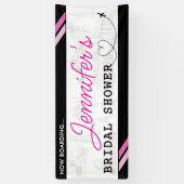 Black Boarding Pass-Vrijgezellenfeest Spandoek (Verticaal)