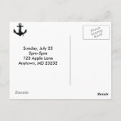 Black Boat Anchor Briefkaart (Achterkant)