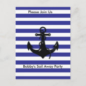 Black Boat Anchor Briefkaart (Voorkant)