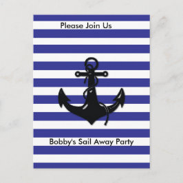 Black Boat Anchor Briefkaart