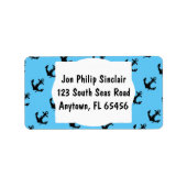 Black Boat Anchor Etiket (Voorkant)