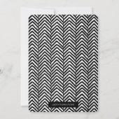 Black Boho Feather verjaardagsuitnodiging Kaart (Achterkant)