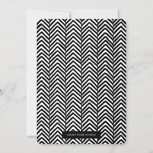 Black Boho Feather verjaardagsuitnodiging Kaart (Achterkant)