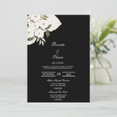 Black boho Spaanse bruiloft uitnodiging (Staand voorkant)