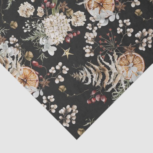 Black Boho Tissuepapier (Detail)