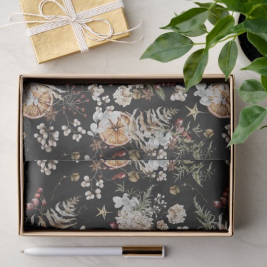 Black Boho Tissuepapier (Geschenk)