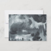 Black Boho-Waterverf | Huwelijksreactie RSVP Kaartje (Achterkant)