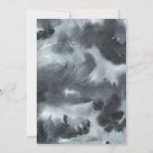 Black Boho Waterverf | Uitnodiging tot weddenschap (Achterkant)