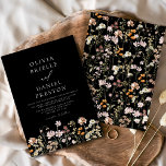 Black Boho Wildflower Beige Garden Wedding Kaart<br><div class="desc">Dompel uw gasten onder in de romance van natuur met onze Boho Wildflower Garden Wedding Invitation. Geïnspireerd door de schoonheid van ongetemde bloei, legt deze uitnodiging de essentie van een vrijgevochten viering vast. Het betoverende ontwerp beschikt over delicate wilde bloemen dansen tussen weelderig groen, het instellen van de perfecte toon...</div>