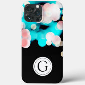 Black Bokeh Persoonlijke monogram Iphone Case-Mate iPhone Case (Achterkant)