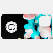 Black Bokeh Persoonlijke monogram Iphone Case-Mate iPhone Case (Achterkant (horizontaal))