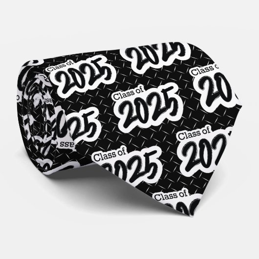 Black Bold Brush Klasse van 2025 Stropdas (Opgerold)