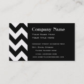 Black Bold Chevron Monogram Visitekaartje (Achterkant)