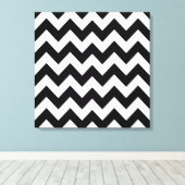 Black Bold Chevron op Emporio Moffa Canvas Afdruk (Insitu (Houten vloer))