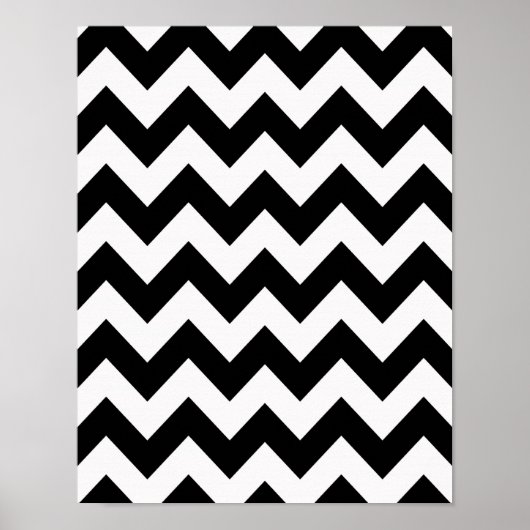 Black Bold Chevron Poster (Voorkant)