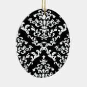 Black Bold Damask op Emporiomoffa Keramisch Ornament (Rechts)