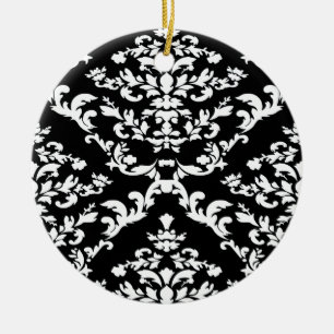 Black Bold Damask op Emporiomoffa Keramisch Ornament