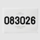 Black Bold Eenvoudig Modern Groot SAVE THE DATE Vellum Uitnodigingen (Voorkant)