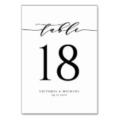 Black Bold en Simple Minimalist Script Weddenschap Kaart (Achterkant)