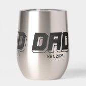 Black Bold Established New Dad Gift (Achterkant)