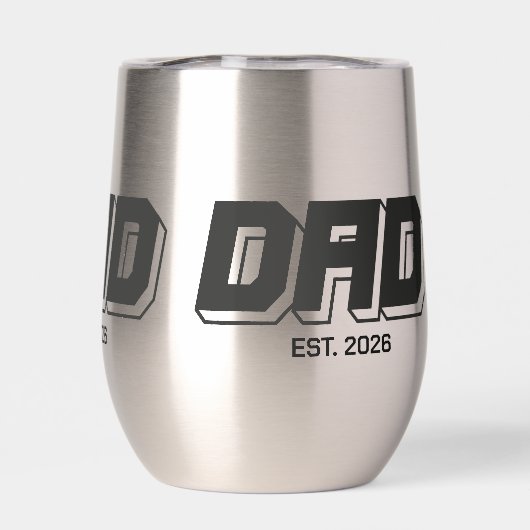 Black Bold Established New Dad Gift (Achterkant)