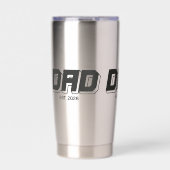 Black Bold Established New Dad Gift Geïsoleerde Drinkbeker (Voorkant)