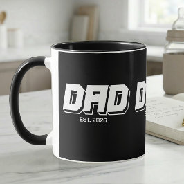 Black Bold Established New Dad Gift Mok