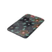 Black Bold Floral Badmat (Gekanteld)