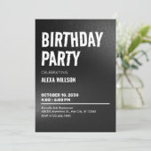 Black Bold Grunge Verjaardag Kaart (Staand voorkant)