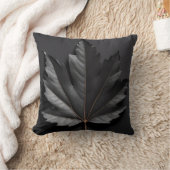 Black Bold Leaf Design Kussen (Deken)