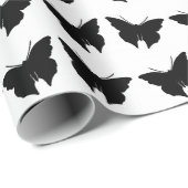 Black Bold Mod Butterflies Cadeaupapier (Rol Hoek)