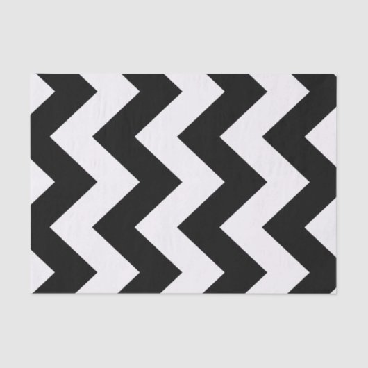 Black Bold Mod Chevron Tissuepapier (Voorkant)