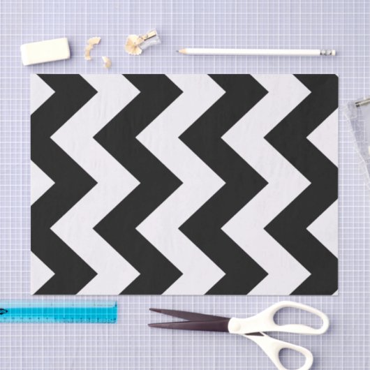 Black Bold Mod Chevron Tissuepapier (Craft)