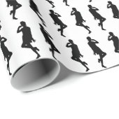 Black Bold Mod GoGo Girls Cadeaupapier (Rol Hoek)