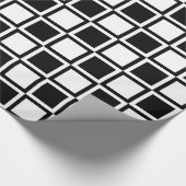 Black Bold Mod Squares Cadeaupapier (Hoek)