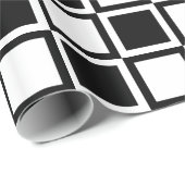 Black Bold Mod Squares Cadeaupapier (Rol Hoek)
