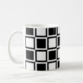 Black Bold Mod Squares Koffiemok (Links)