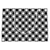 Black Bold Mod Squares Large Cadeautasje (Voorkant)