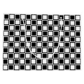 Black Bold Mod Squares Large Cadeautasje (Achterkant)