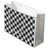 Black Bold Mod Squares Large Cadeautasje (Voorkant Gekanteld)
