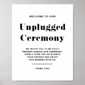 Black Bold Retro Typografie Unplugged Ceremony Poster (Voorkant)