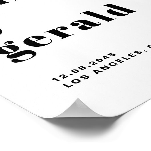 Black Bold Retro Typography Modern Wedding Poster (Hoek)