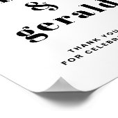 Black Bold Retro Typography Weddenschap Welcome Poster (Hoek)