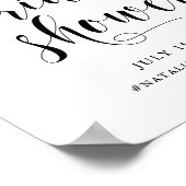 Black Bold Script Vrijgezellenfeest Welkom Poster (Hoek)